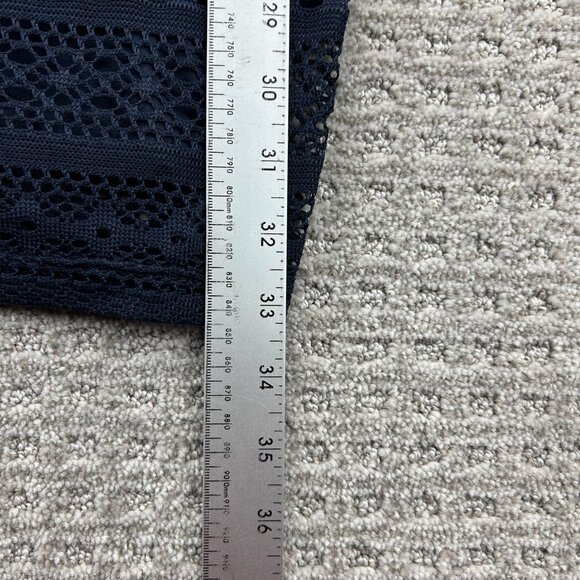 Garage Lace Dress Women Size Large L Navy Blue Party Cocktail 1/2 Back Zipper - Picture 6 of 9